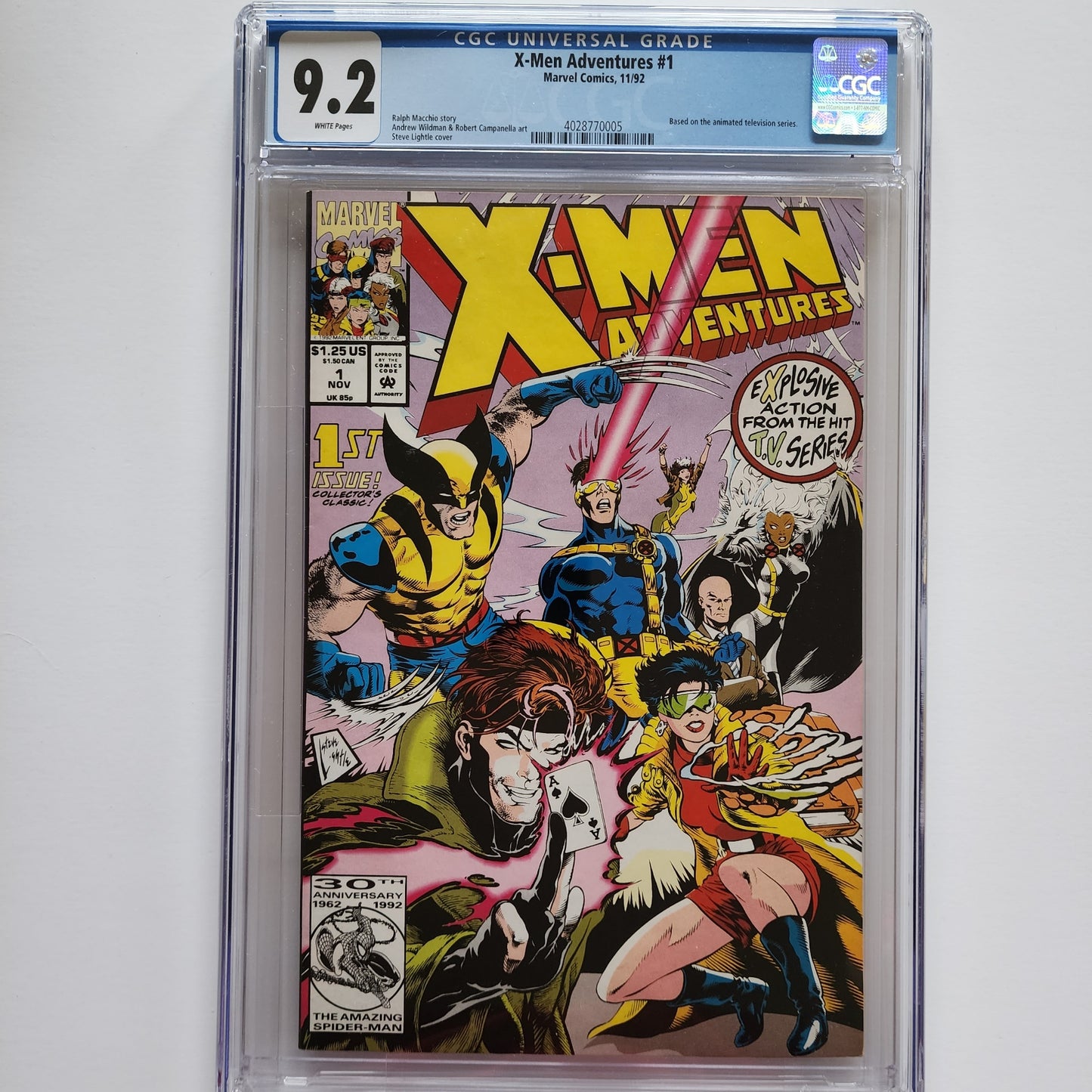 CGC 9.2 X-Men Adventures #1 11/92 Based on Animated Series