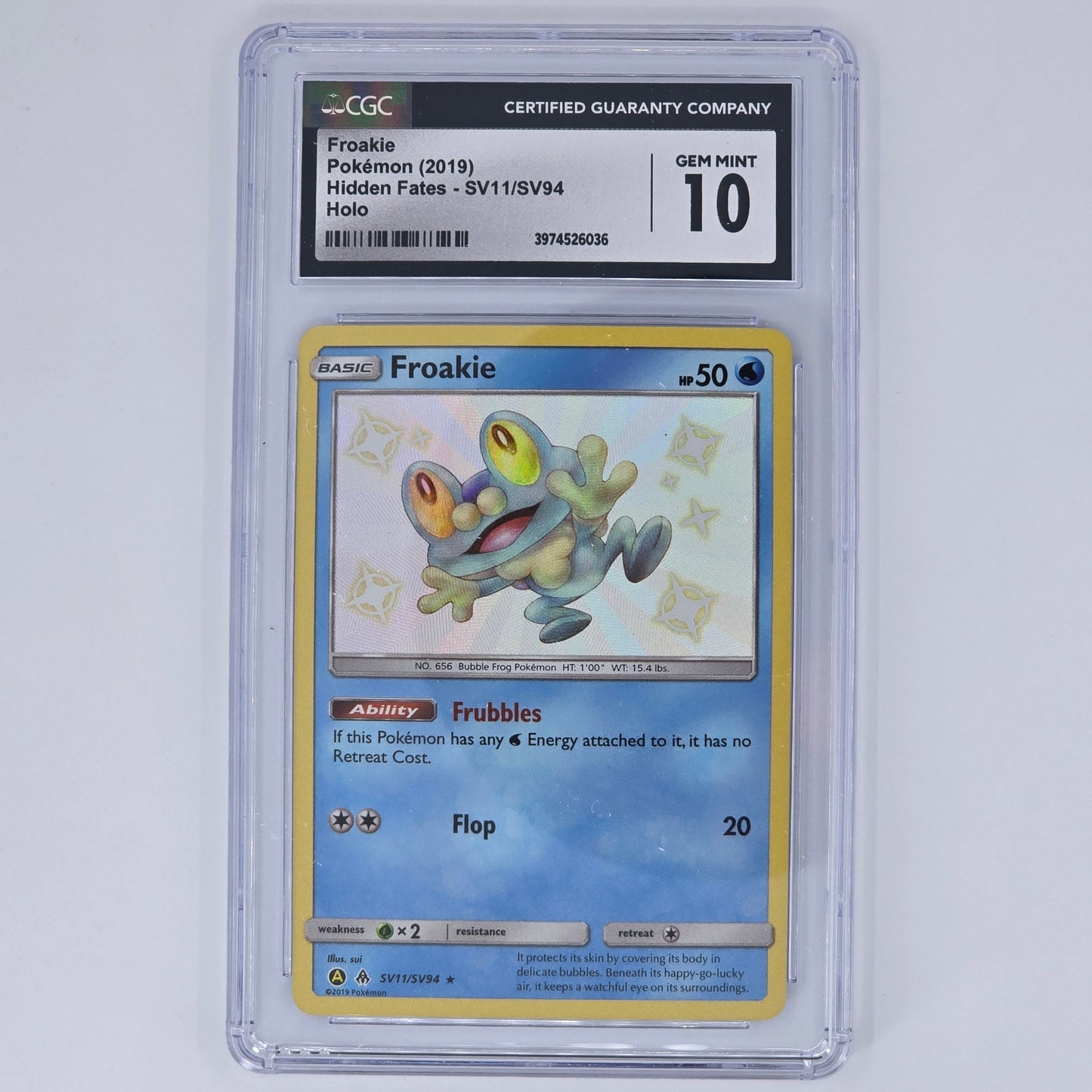 CGC 10 Froakie SV11 Holo Pokemon Hidden Fates