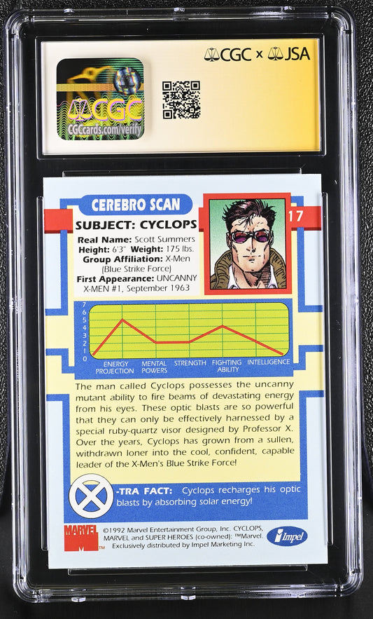 CGC 8.5 Cyclops 17 X-Men Series I Jim Lee SS 6201836006