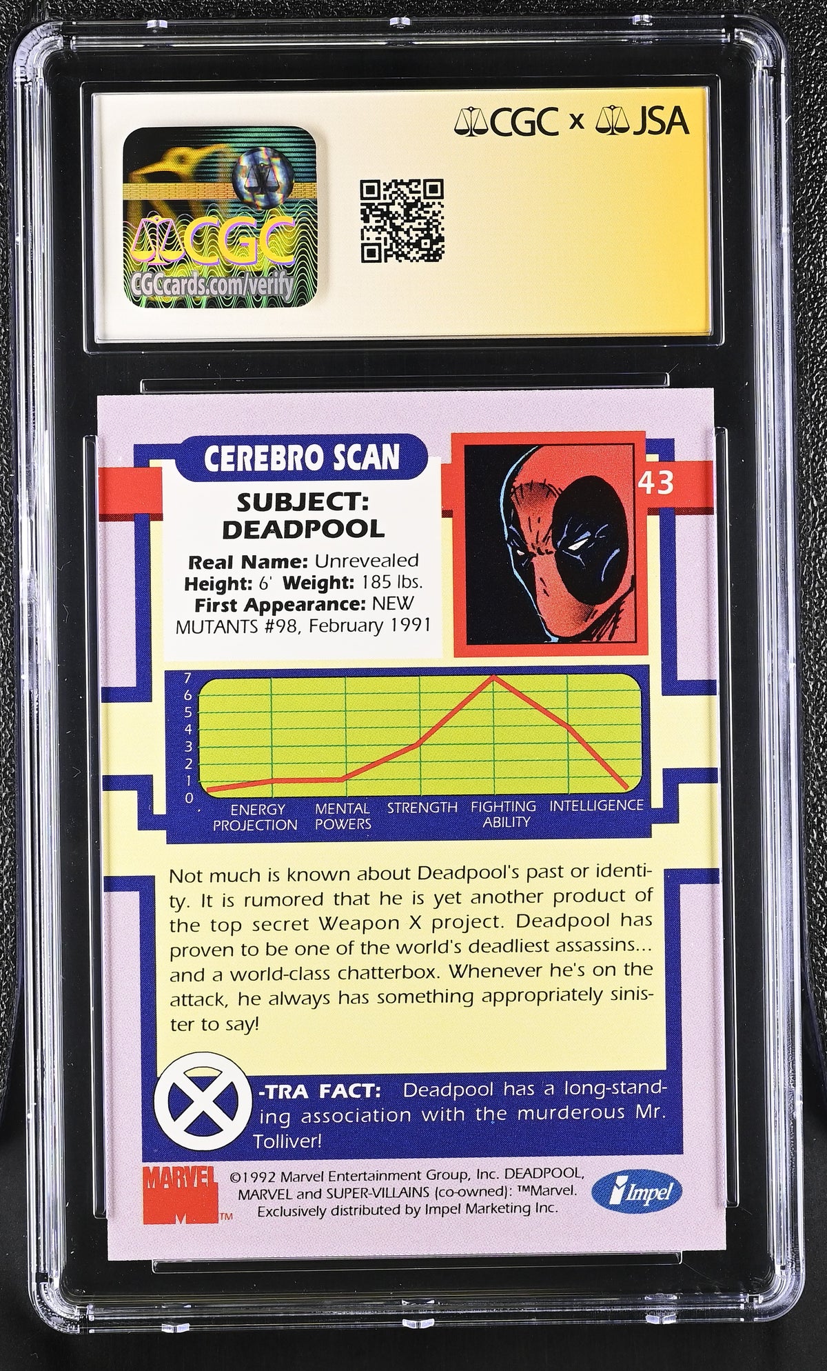 CGC 9 Deadpool 43 X-Men Series I Jim Lee SS 6201836008
