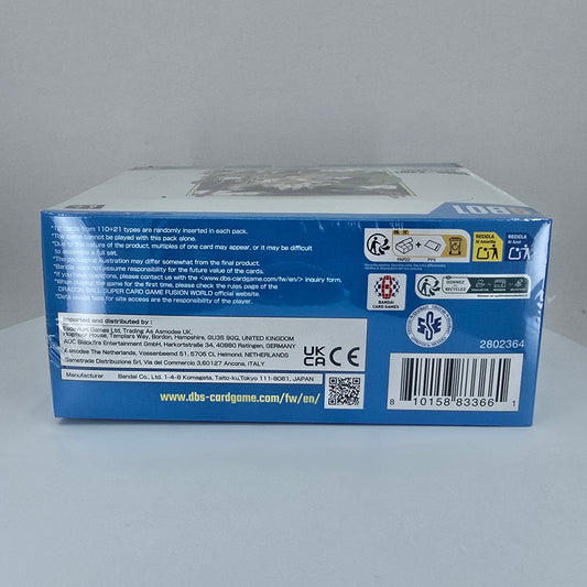 Dragon Ball Super Fusion World TCG: Set 01 SB01 Manga Booster Box Back