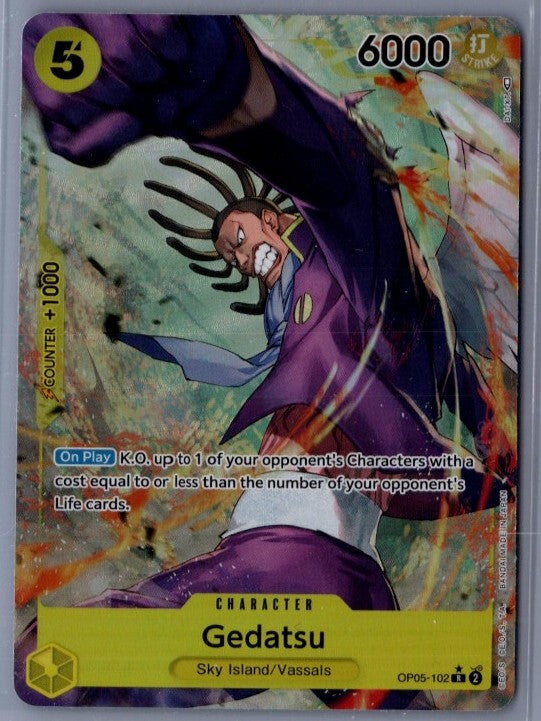 Gedatsu OP05-102 Rare Alt Art Awakening of the New Era One Piece FNT Collectibles Gedatsu OP05-102 Rare Alt Art Awakening of the New Era One Piece FNT Collectibles