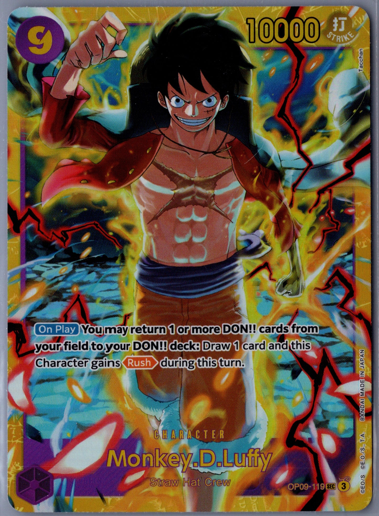 Monkey.D.Luffy OP09-119 Secret Rare Emperors in the New World One Piece Front