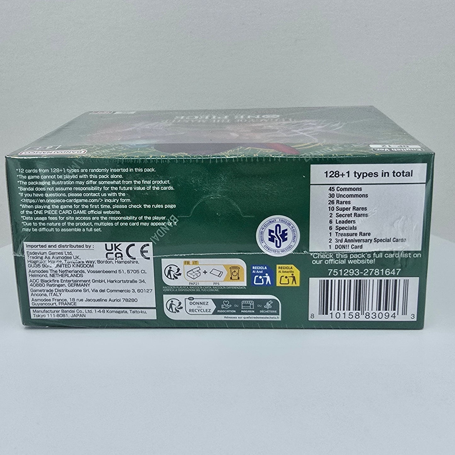 One Piece TCG: OP-12 Legacy of the Master English Booster Box Back