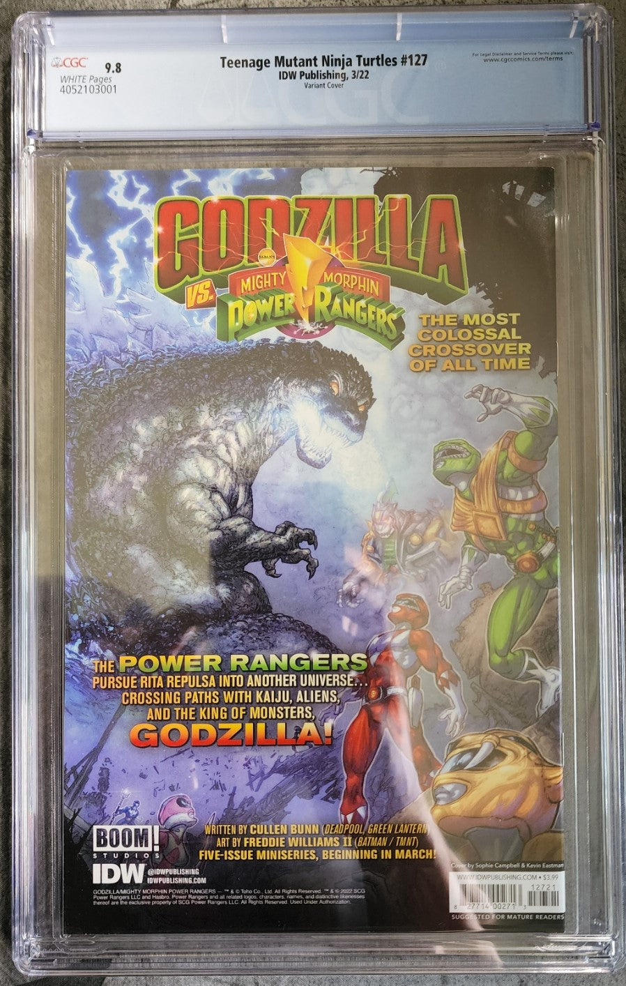 CGC 9.8 Teenage Mutant Ninja Turtles #127 Cover B Sophie Campbell & Kevin Eastman Cover