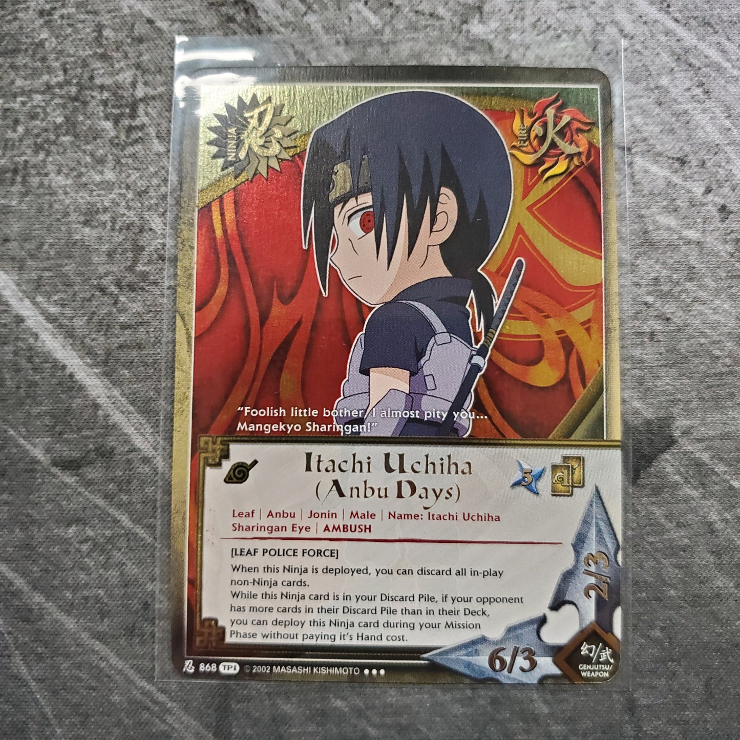 Itachi Uchiha (Anbu Days) Chibi 868 Super Rare TP1 Naruto CCG