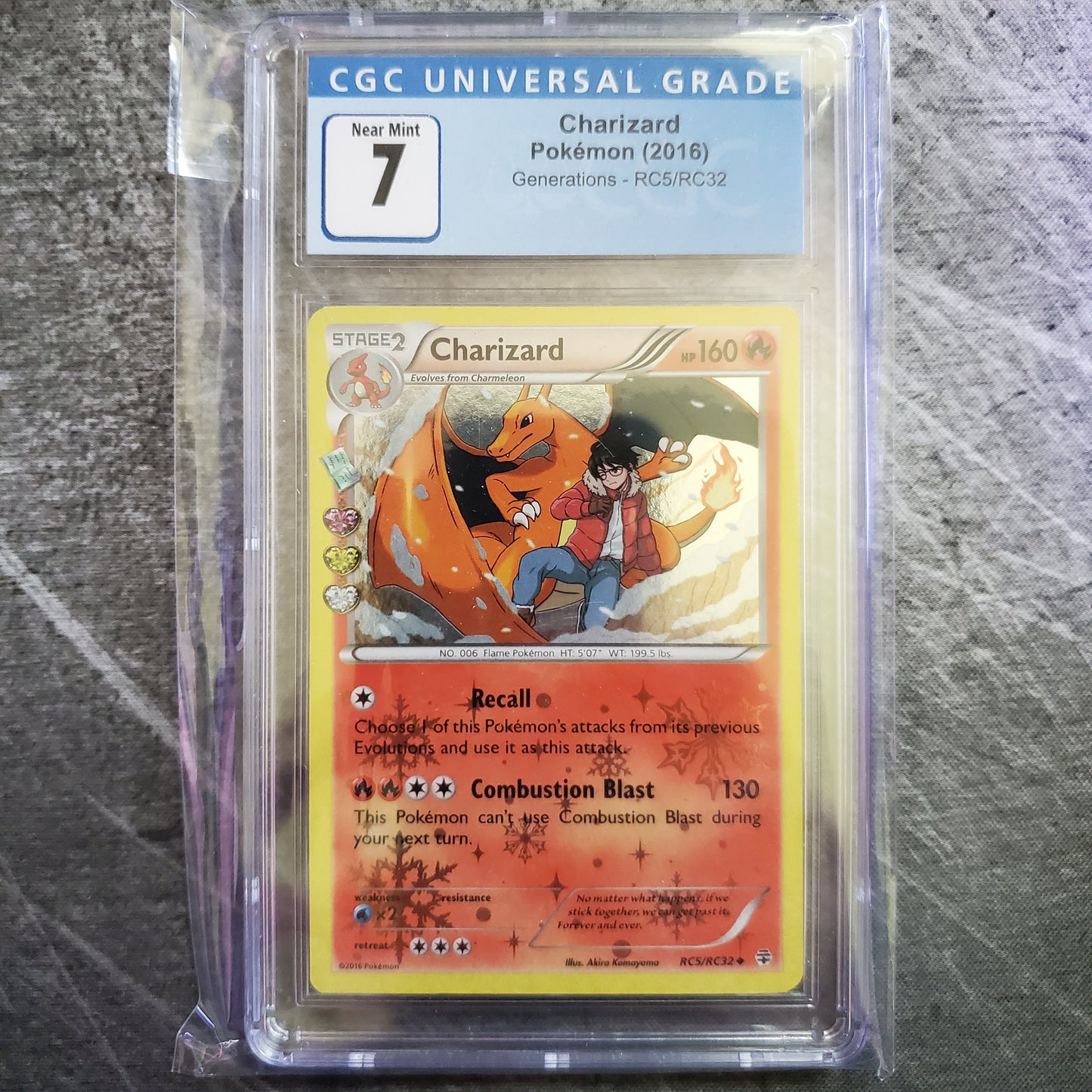 CGC 7 Charizard RC5 Holo Pokemon Generations