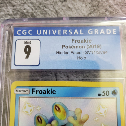 CGC 9 Froakie SV11 Holo Pokemon Hidden Fates