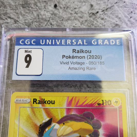 CGC 9 Raikou #50 Amazing Rare Pokemon Vivid Voltage