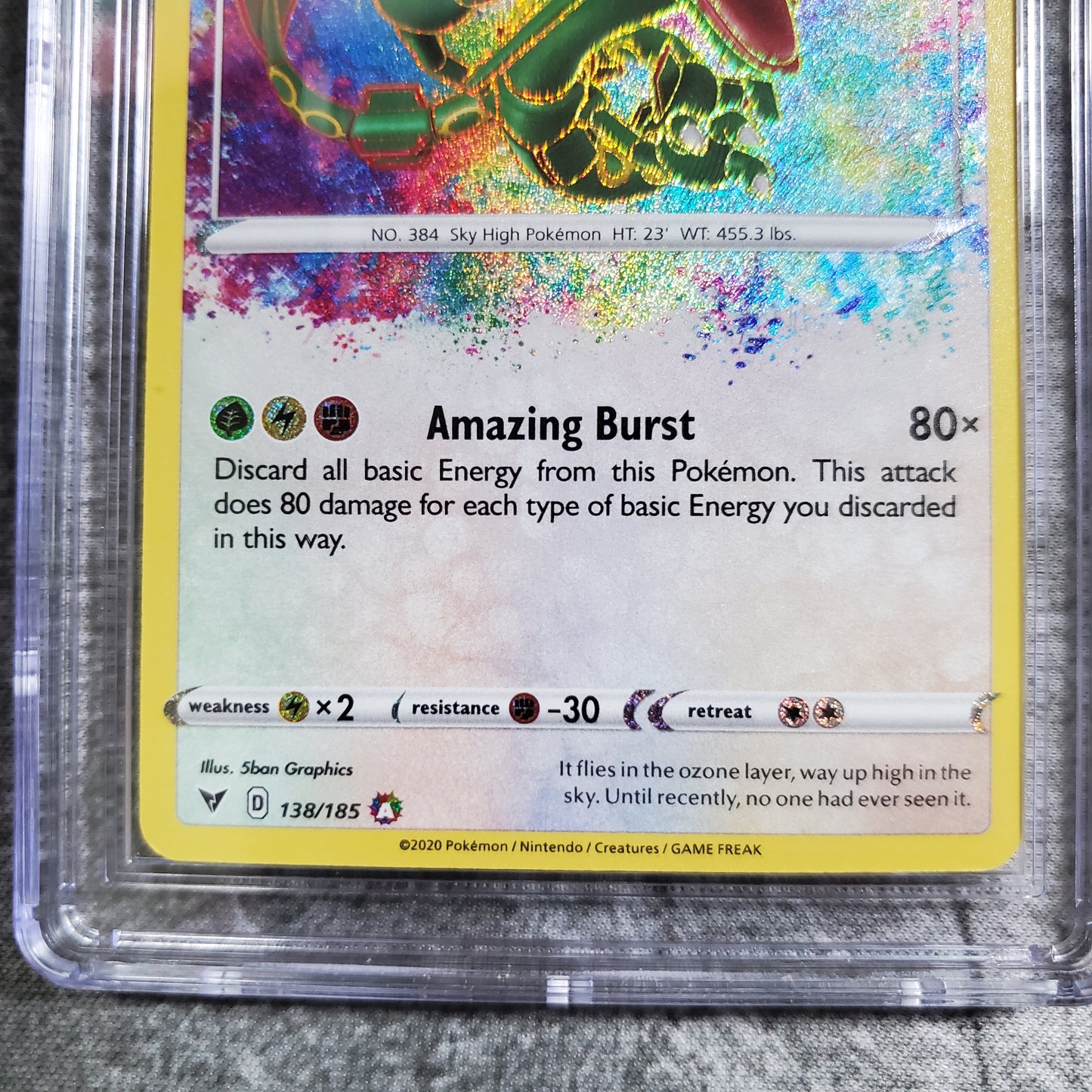 CGC 9 Rayquaza #138 Amazing Rare Pokemon Vivid Voltage