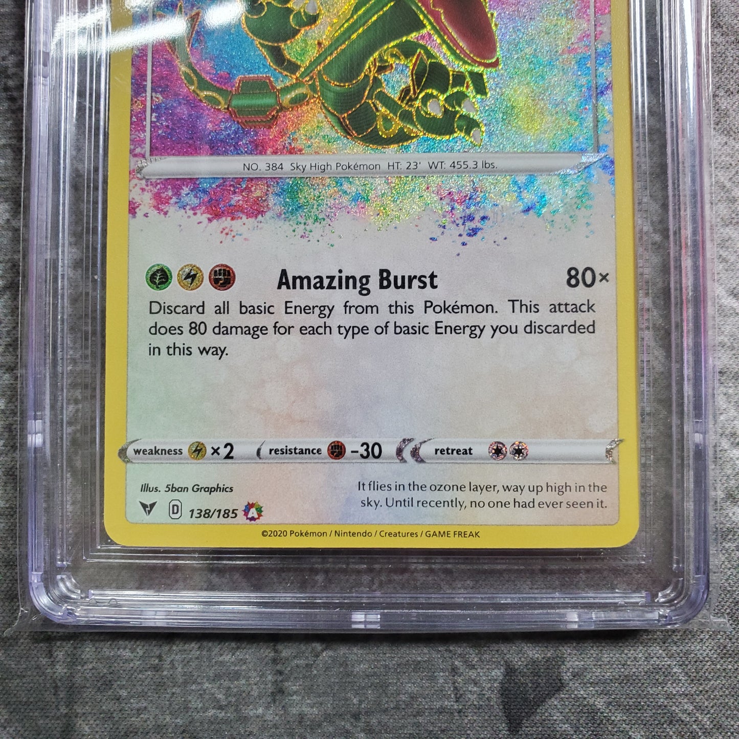 CGC 9 Rayquaza #138 Amazing Rare Pokemon Vivid Voltage
