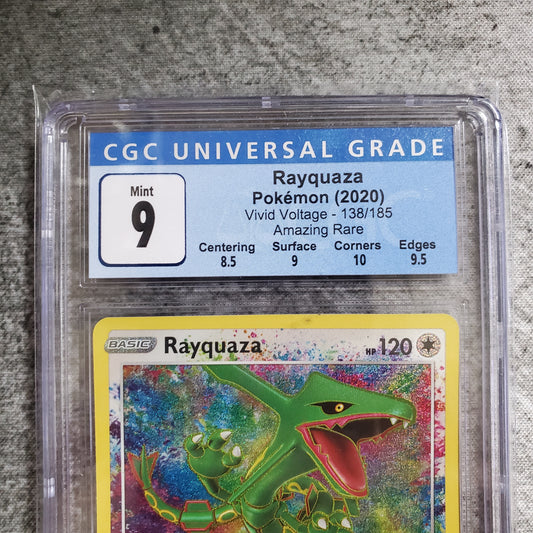 CGC 9 Rayquaza #138 Amazing Rare Pokemon Vivid Voltage