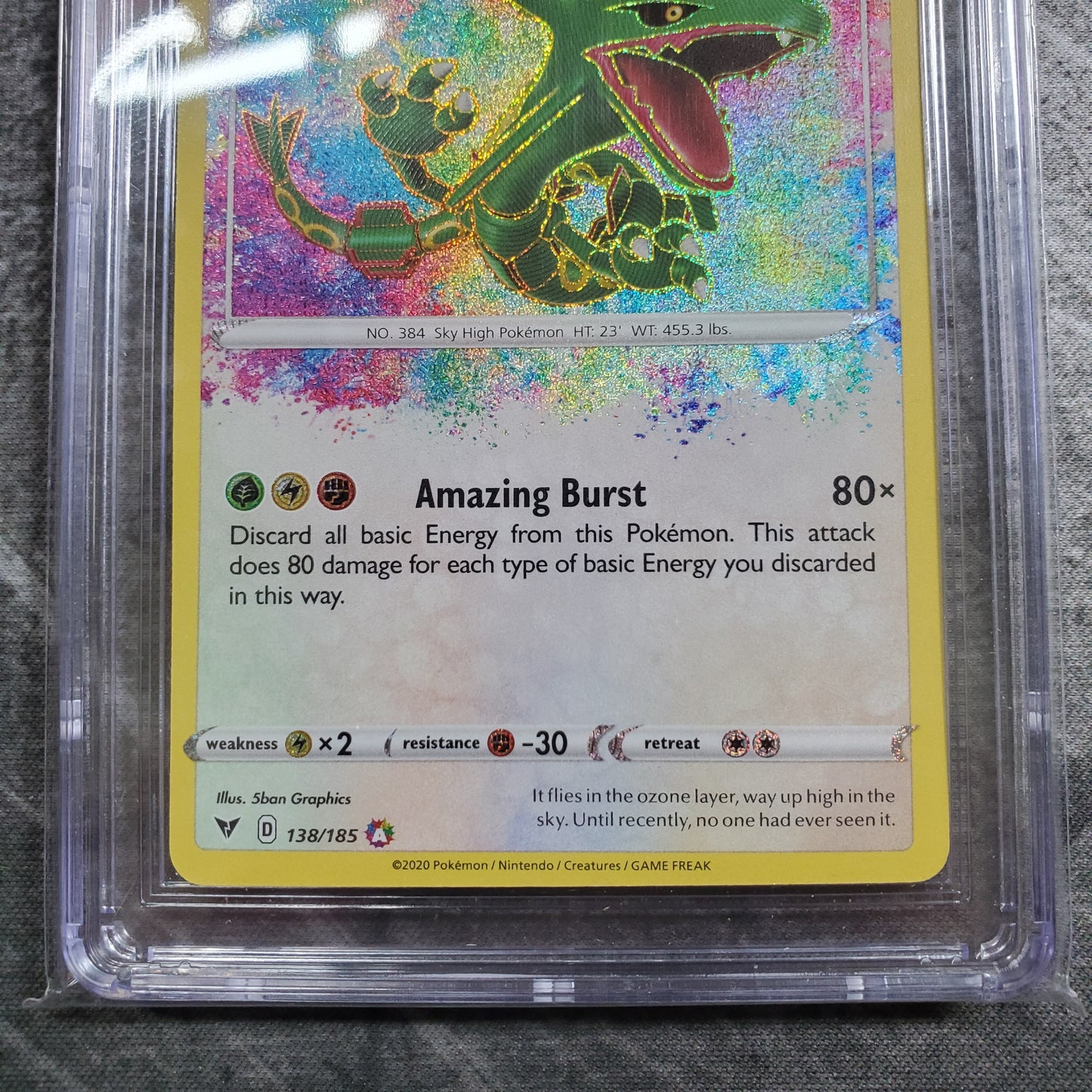 CGC 9 Rayquaza #138 Amazing Rare Pokemon Vivid Voltage