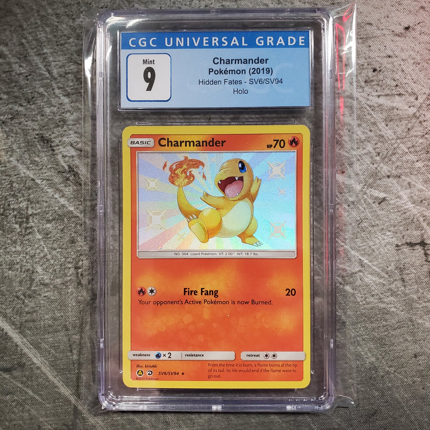 CGC 9 Charmander SV6 Holo Pokemon Hidden Fates