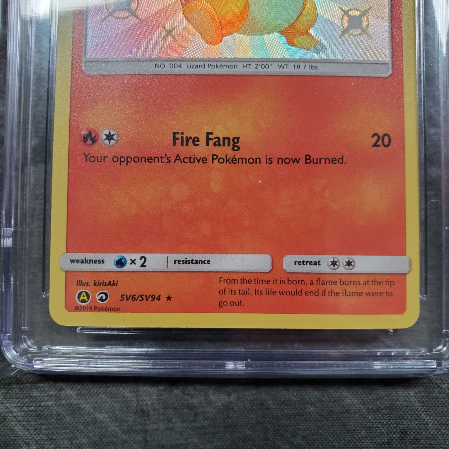 CGC 9 Charmander SV6 Holo Pokemon Hidden Fates