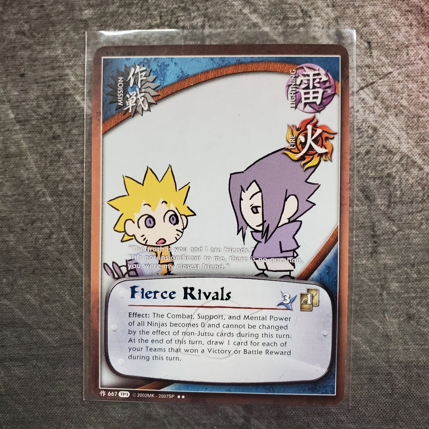 Fierce Rivals 667 Rare TP1 1st Edition Naruto CCG