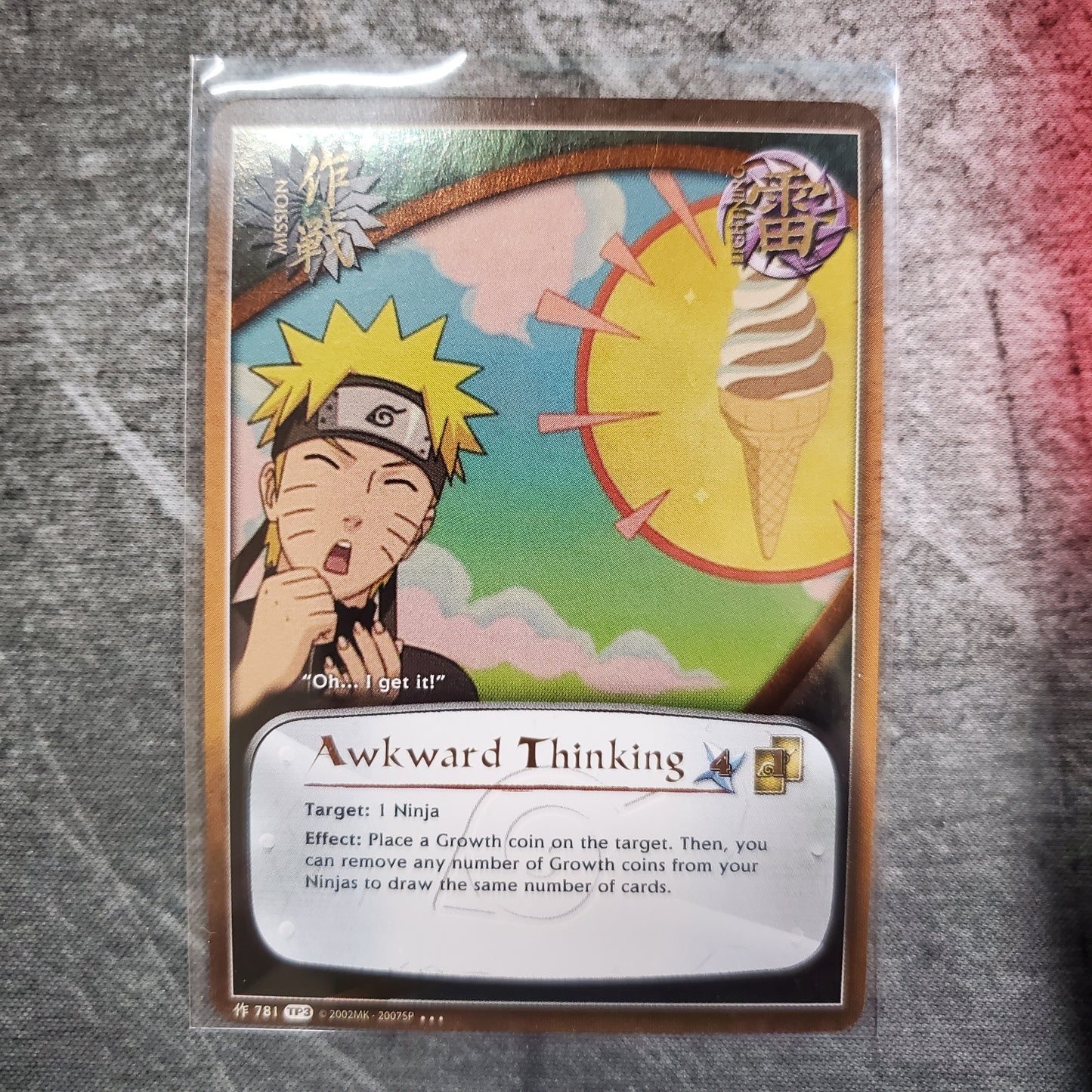 Awkward Thinking 781 Super Rare TP3 1st Edition Naruto CCG