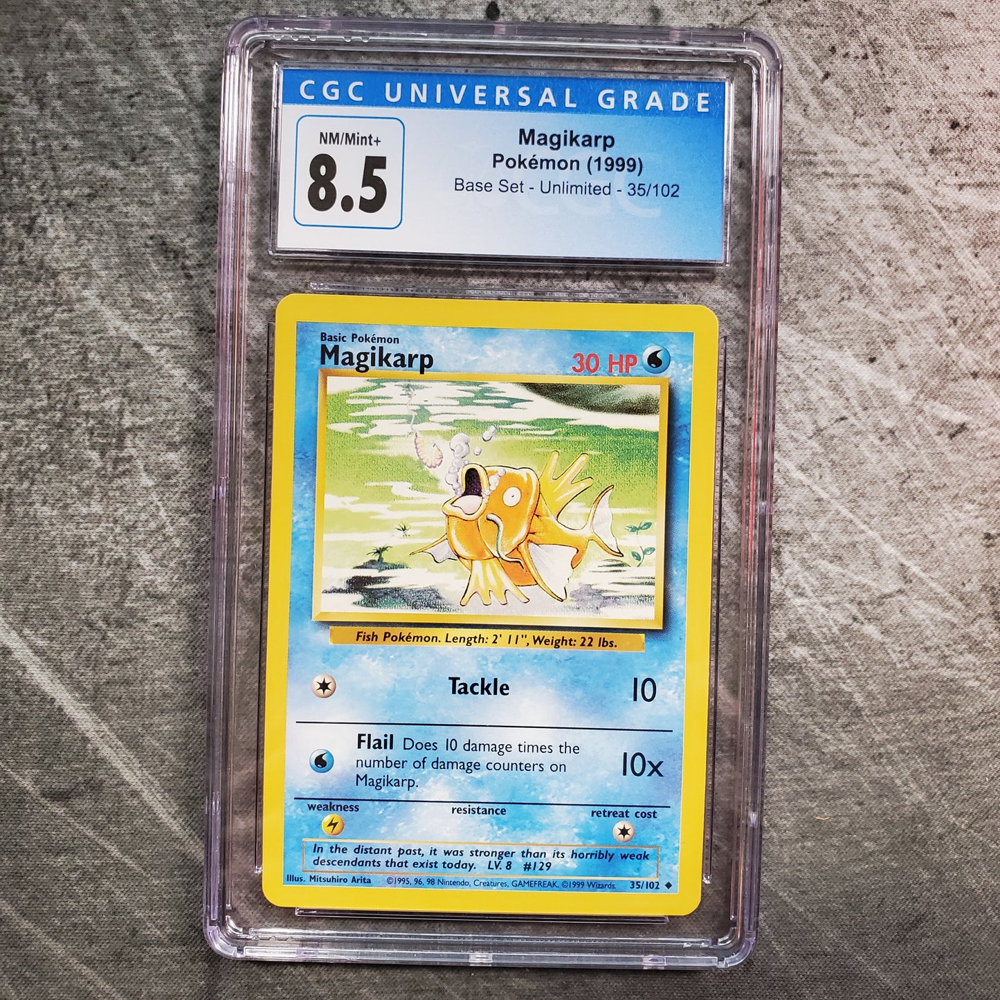 CGC 8.5 Magikarp 35/102 Base Set Unlimited