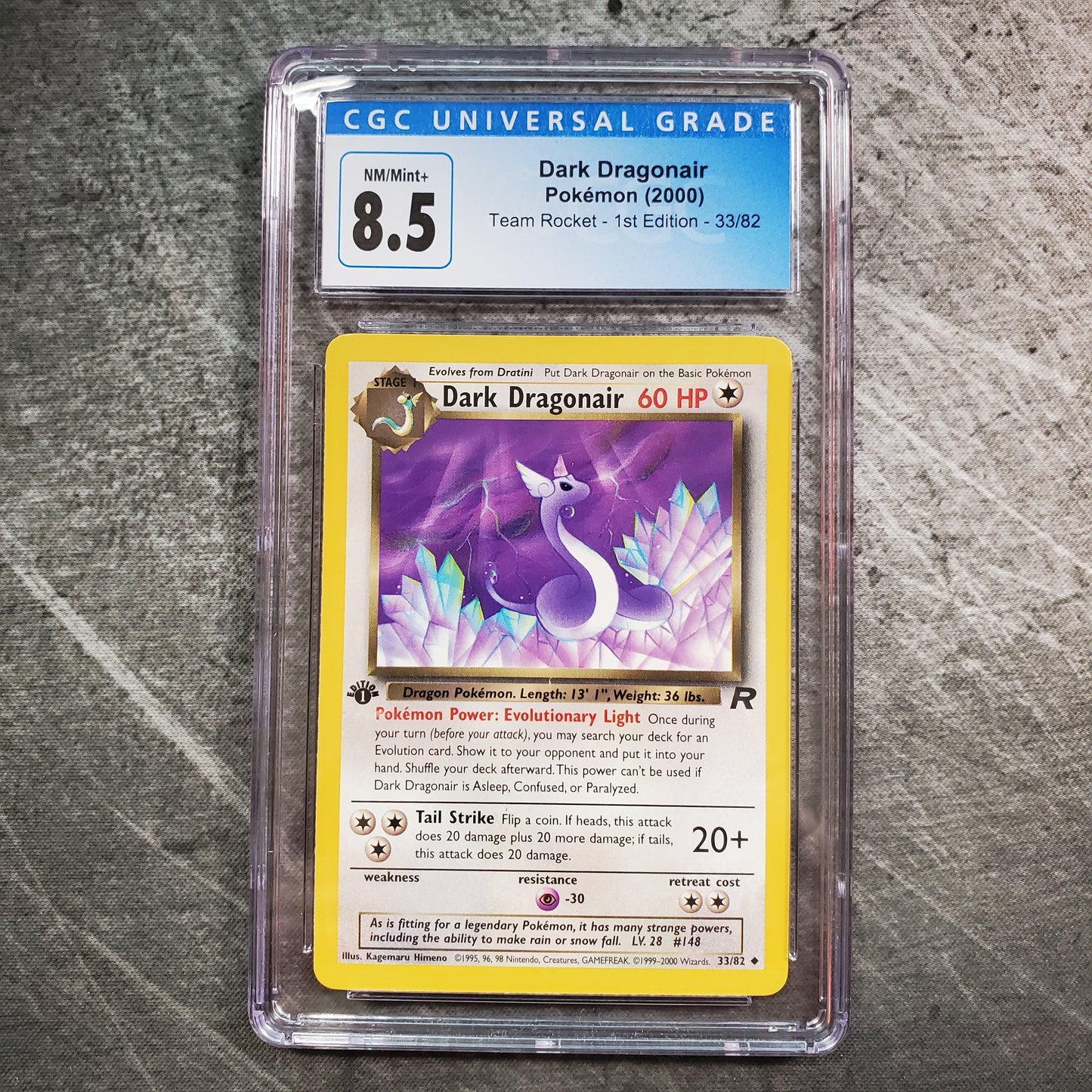 CGC 8.5 Dark Dragonair 33/82 Pokémon Team Rocket 1st Edition