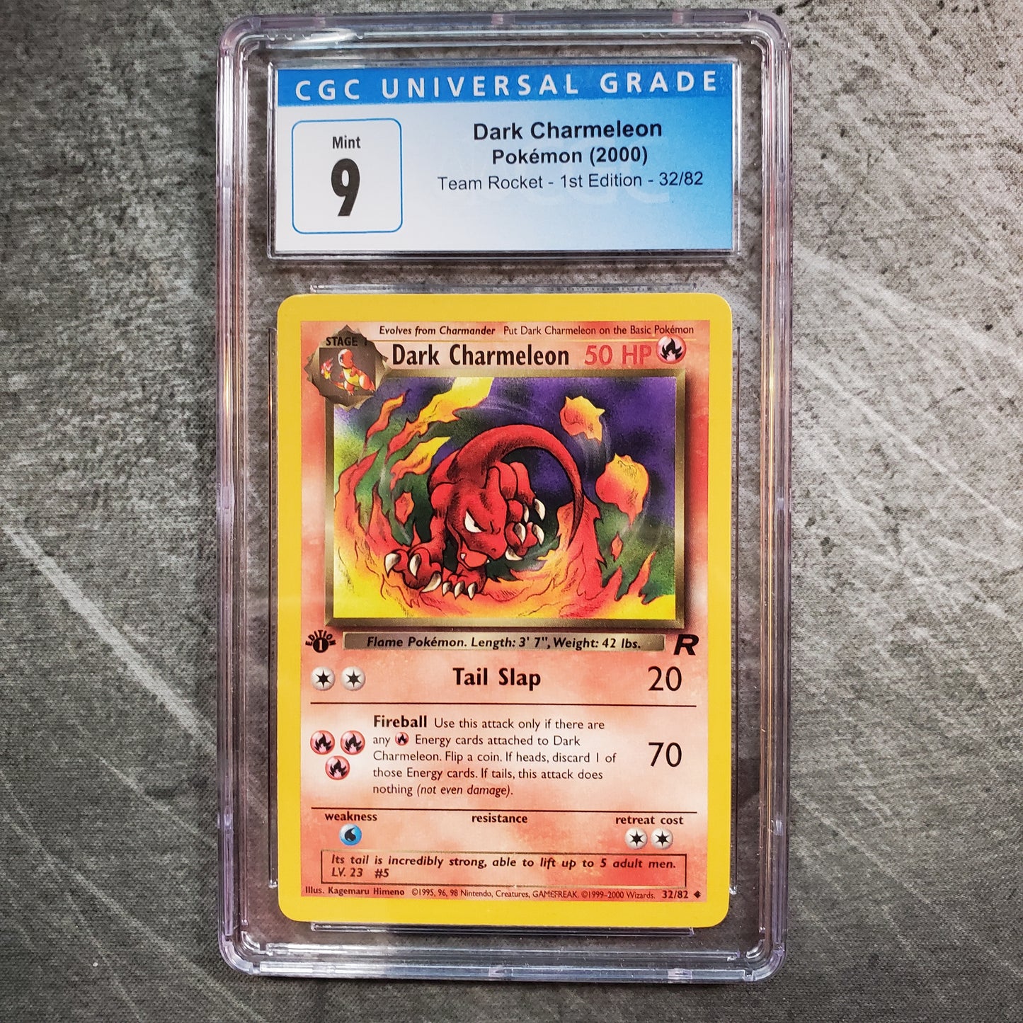 CGC 9 Dark Charmeleon 32/82 Pokémon Team Rocket 1st Edition