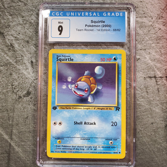 CGC 9 Squirtle 68/82 Pokémon Team Rocket 1st Edition