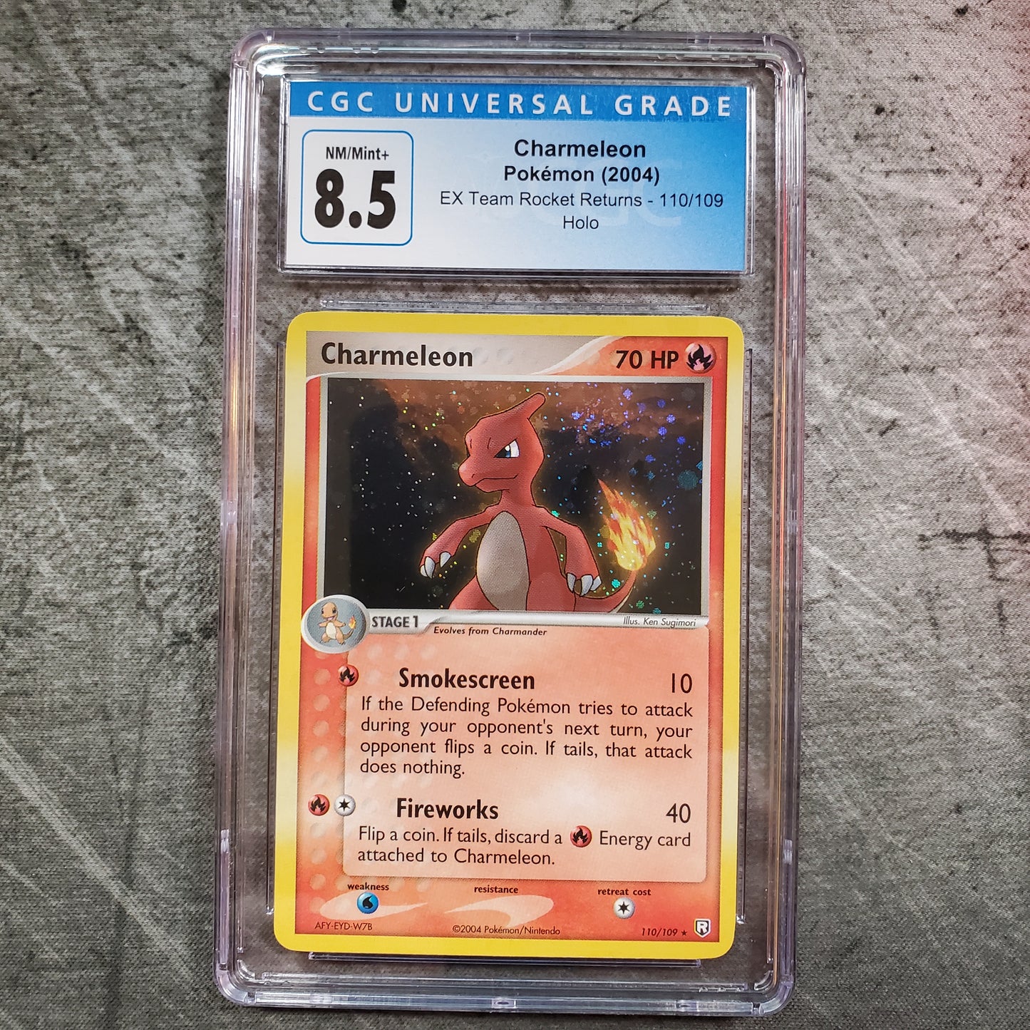 CGC 8.5 Charmeleon 110/109 Secret Holo Pokémon EX Team Rocket Returns