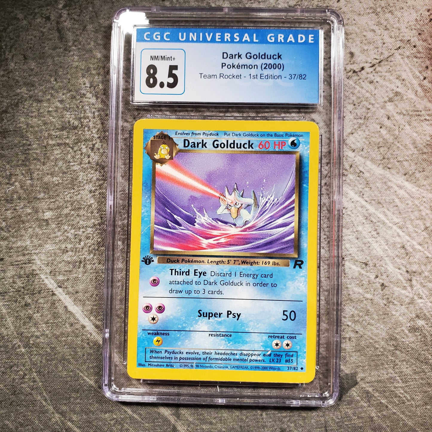 CGC 8.5 Dark Golduck 37/82 Pokémon Team Rocket 1st Edition