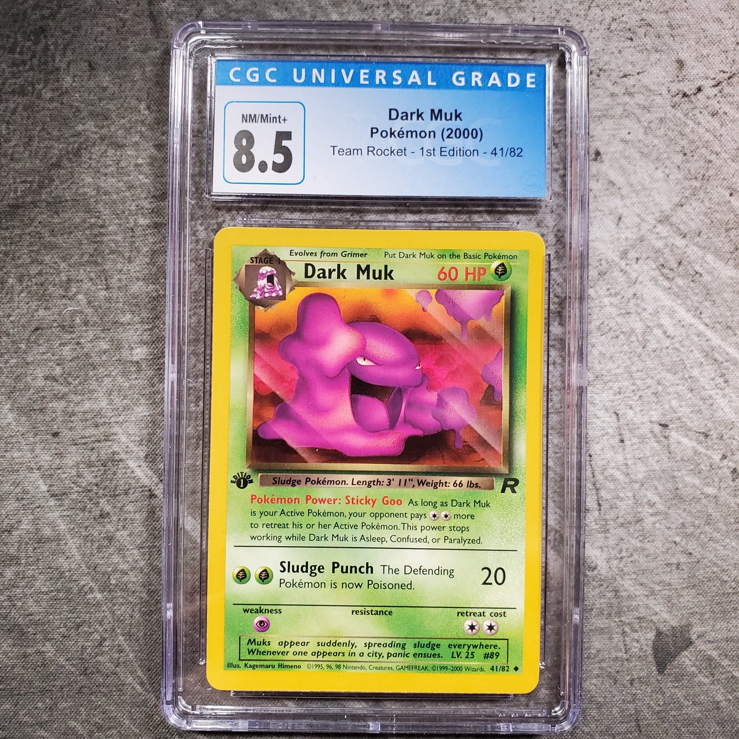 CGC 8.5 Dark Muk 41/82 Pokémon Team Rocket 1st Edition
