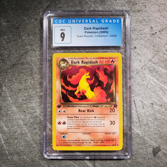 CGC 9 Dark Rapidash 44/82 Pokémon Team Rocket 1st Edition