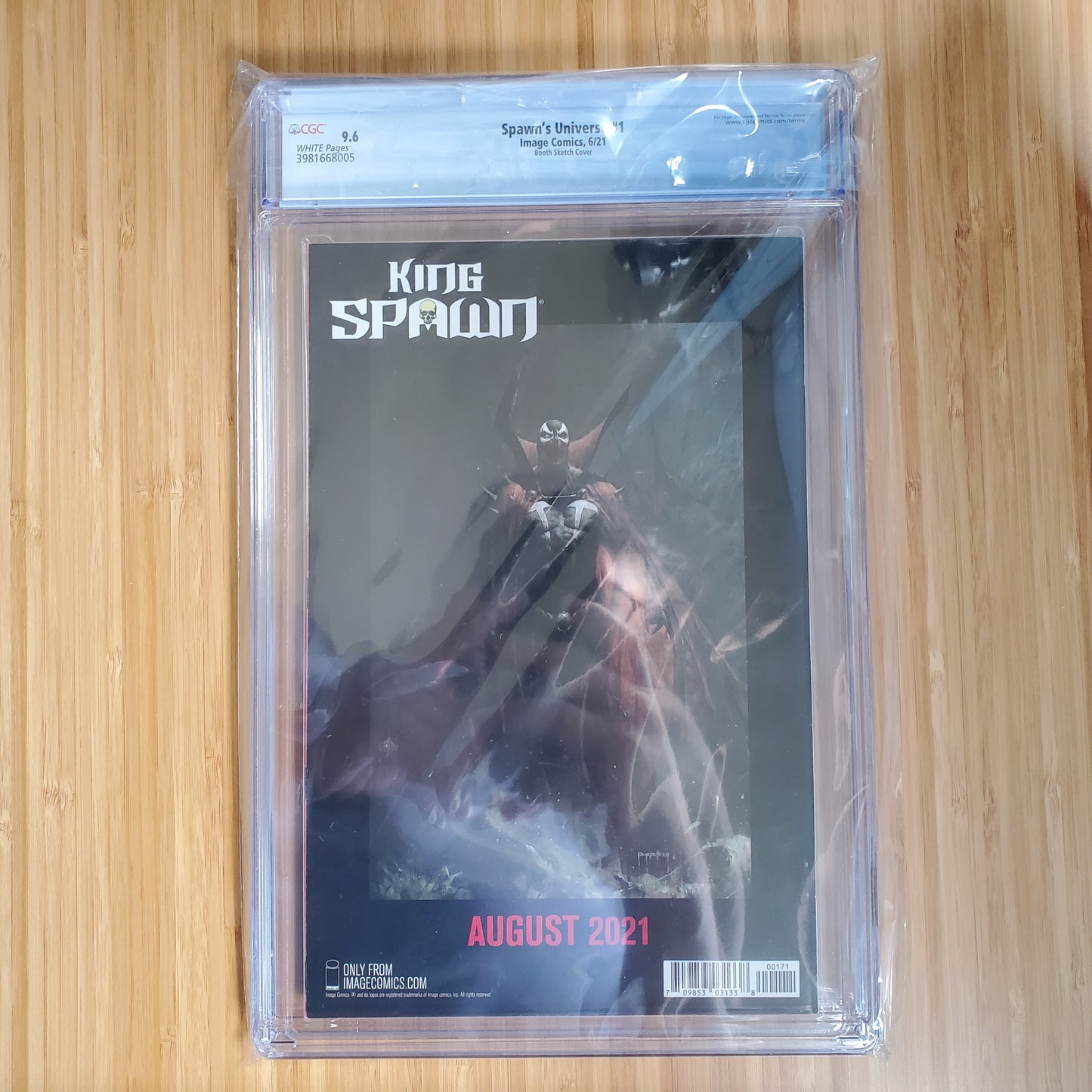 CGC 9.6 Spawn's Universe #1 6/21 Image Comics Booth Sketch Cover