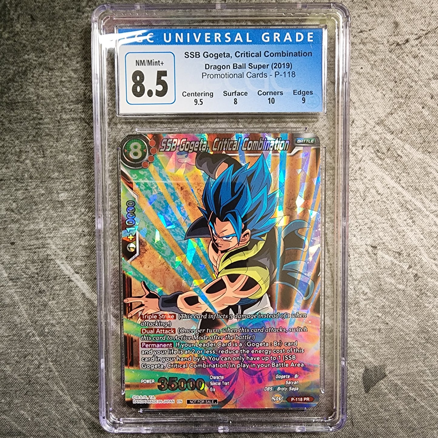 CGC 8.5 SSB Gogeta Dragon Ball Super Critical Combination