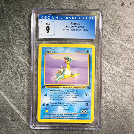 CGC 9 Lapras 25/62 Rare Pokemon Fossil - 1st Edition