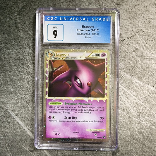 CGC 9 Espeon 81/90 Prime Holo Pokemon Undaunted