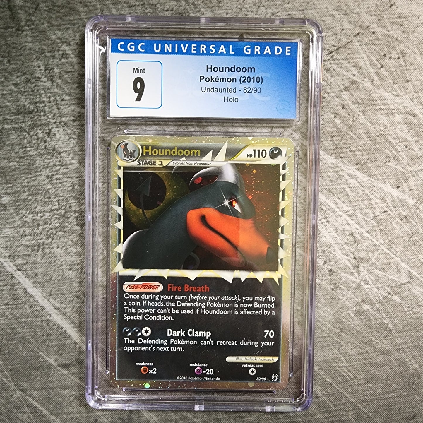 CGC 9 Houndoom 82/90 Prime Holo Pokemon Undaunted