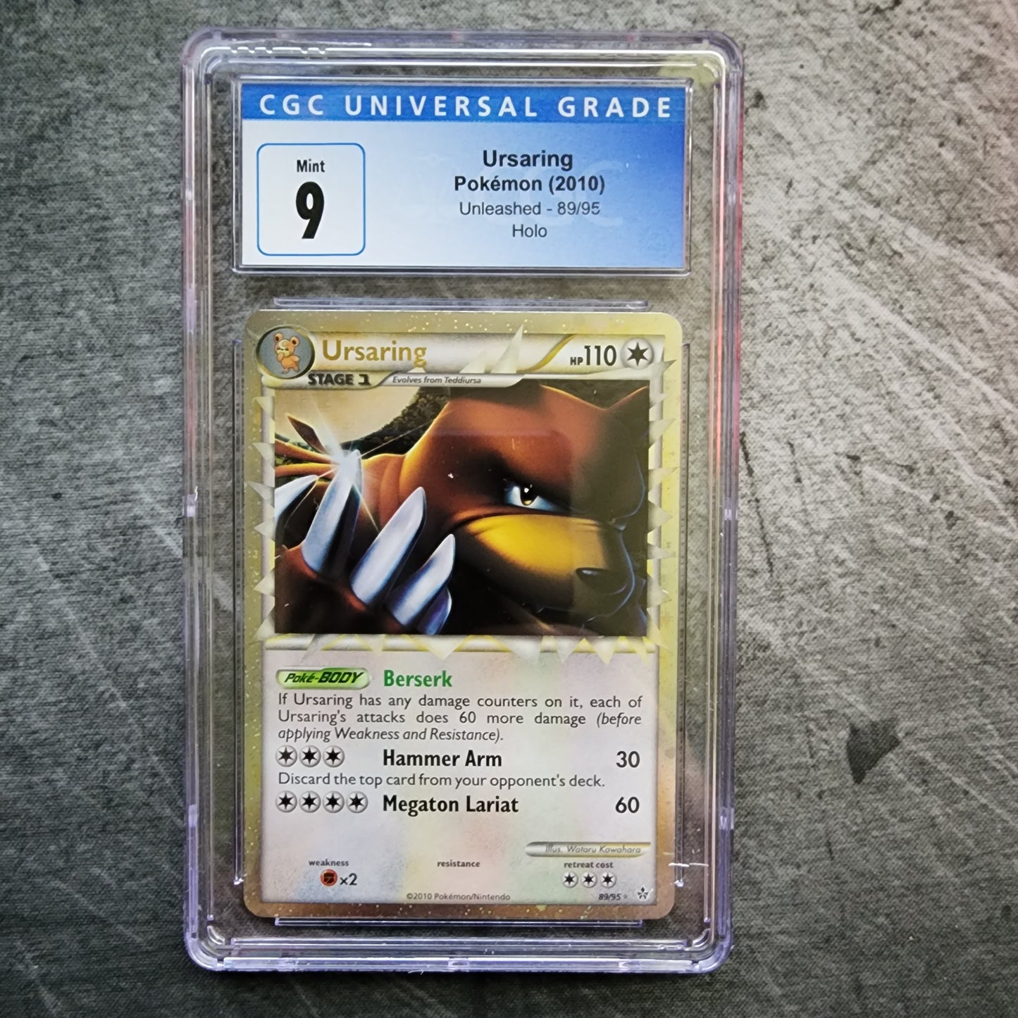 CGC 9 Ursaring 89/95 Prime Holo Pokemon Unleashed