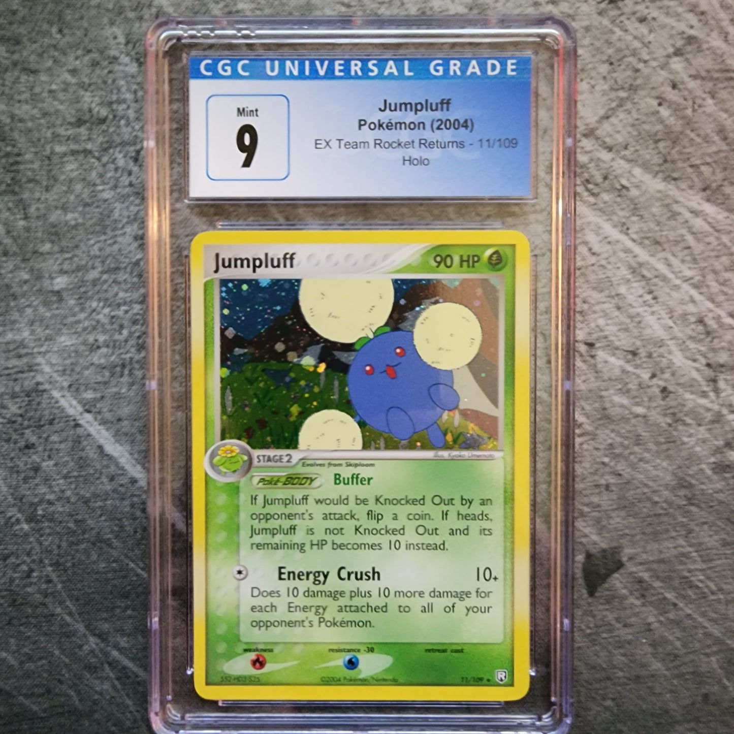 CGC 9 Jumpluff 11/109 Rare Holo Pokemon EX Team Rocket Returns