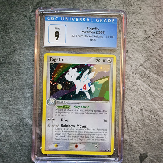 CGC 9 Togetic 14/109 Rare Holo Pokemon EX Team Rocket Returns