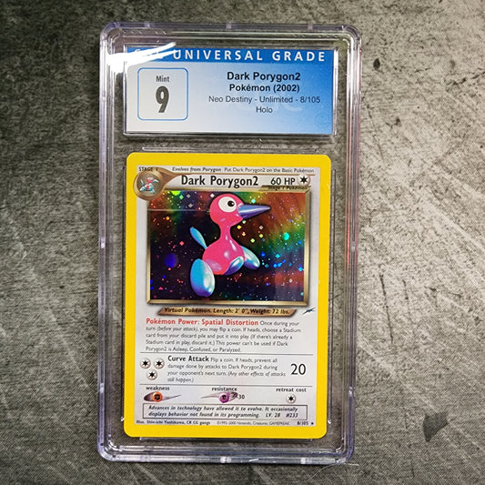 CGC 9 Dark Porygon2 8/105 Rare Holo Pokemon Neo Destiny - Unlimited
