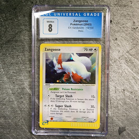 CGC 8 Zangoose 14/100 Rare Holo Pokemon EX Sandstorm