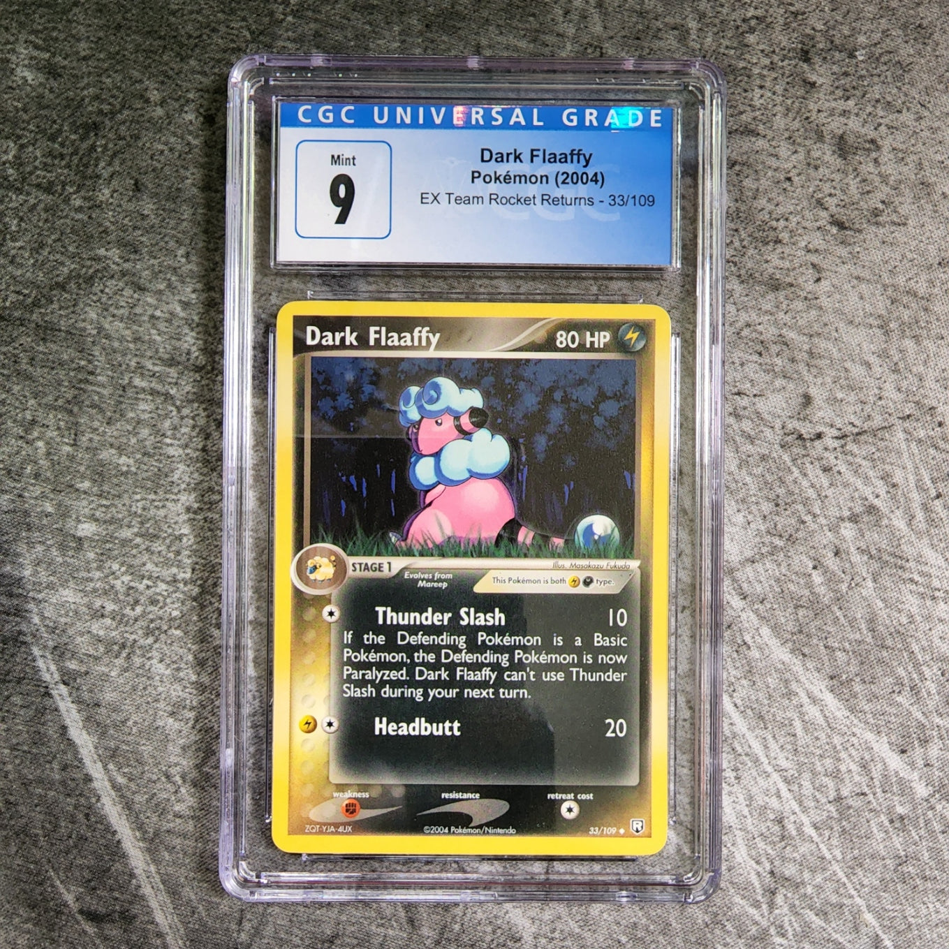 CGC 9 Dark Flaaffy 33/109 Uncommon Pokemon EX Team Rocket Returns