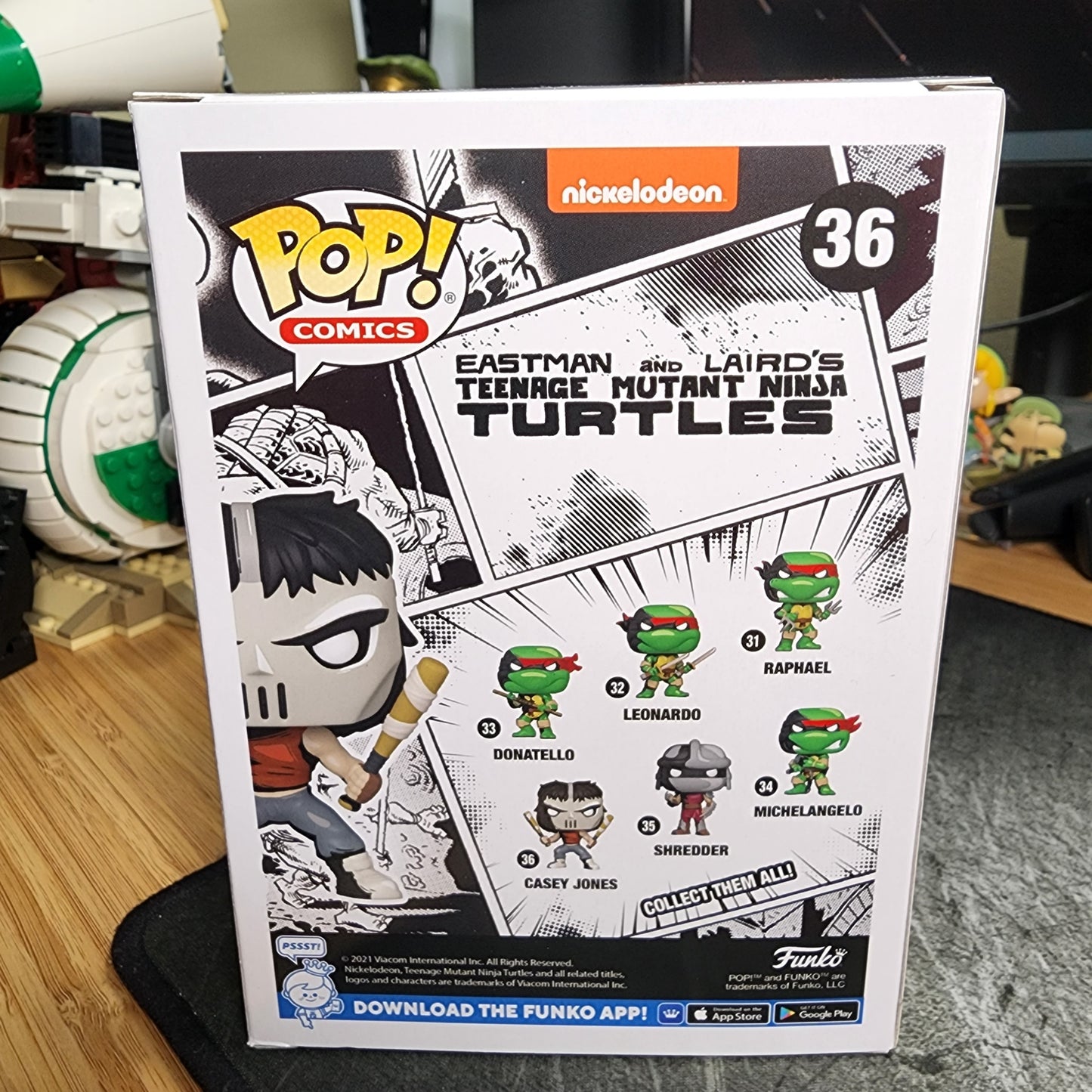 Casey Jones 36 Previews Exclusive Black and White Chase Teenage Mutant Ninja Turtles Funko Pop! Vinyl Figure