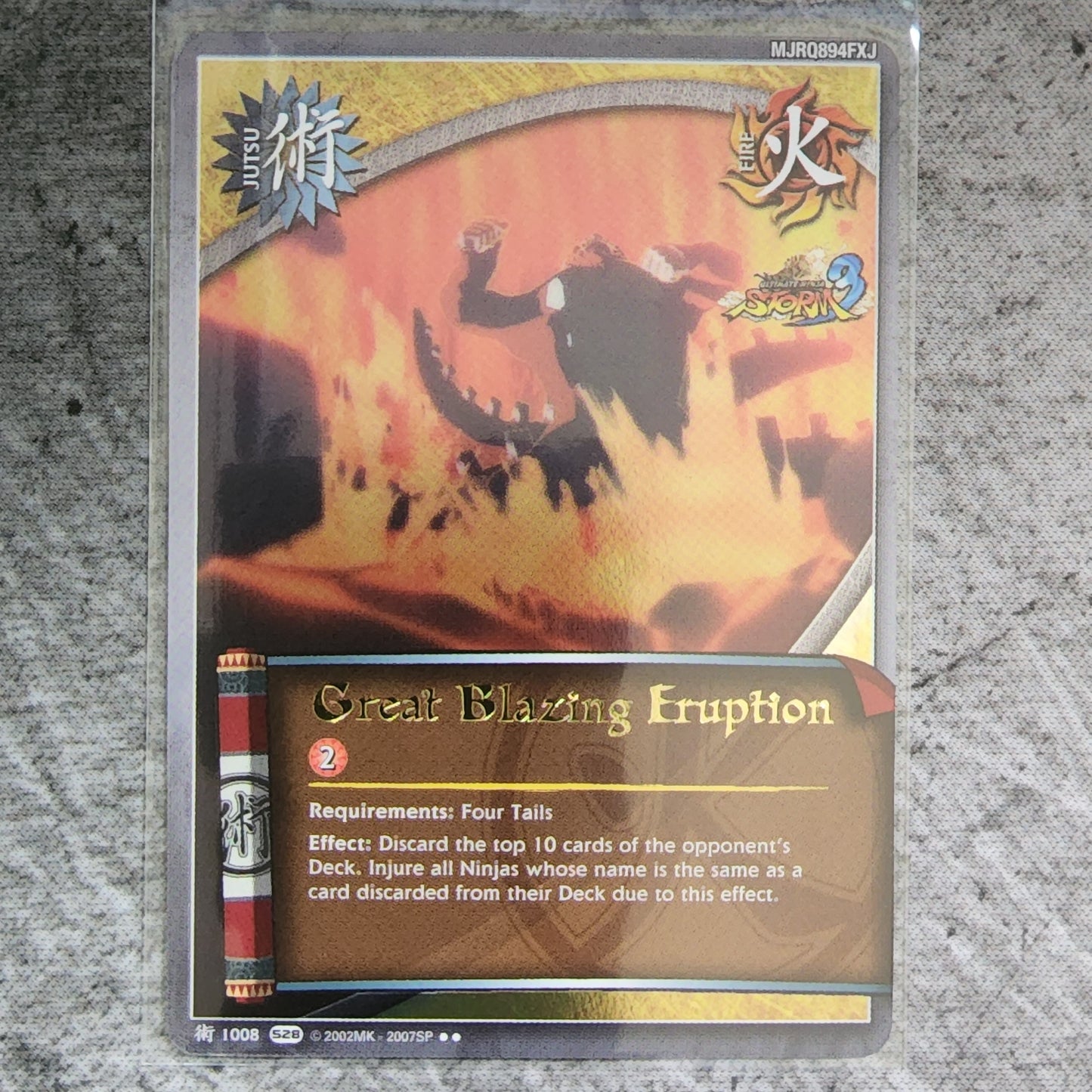 Great Blazing Eruption Jutsu 1008 Rare Foil S28 Ultimate Ninja Storm 3 Naruto CCG