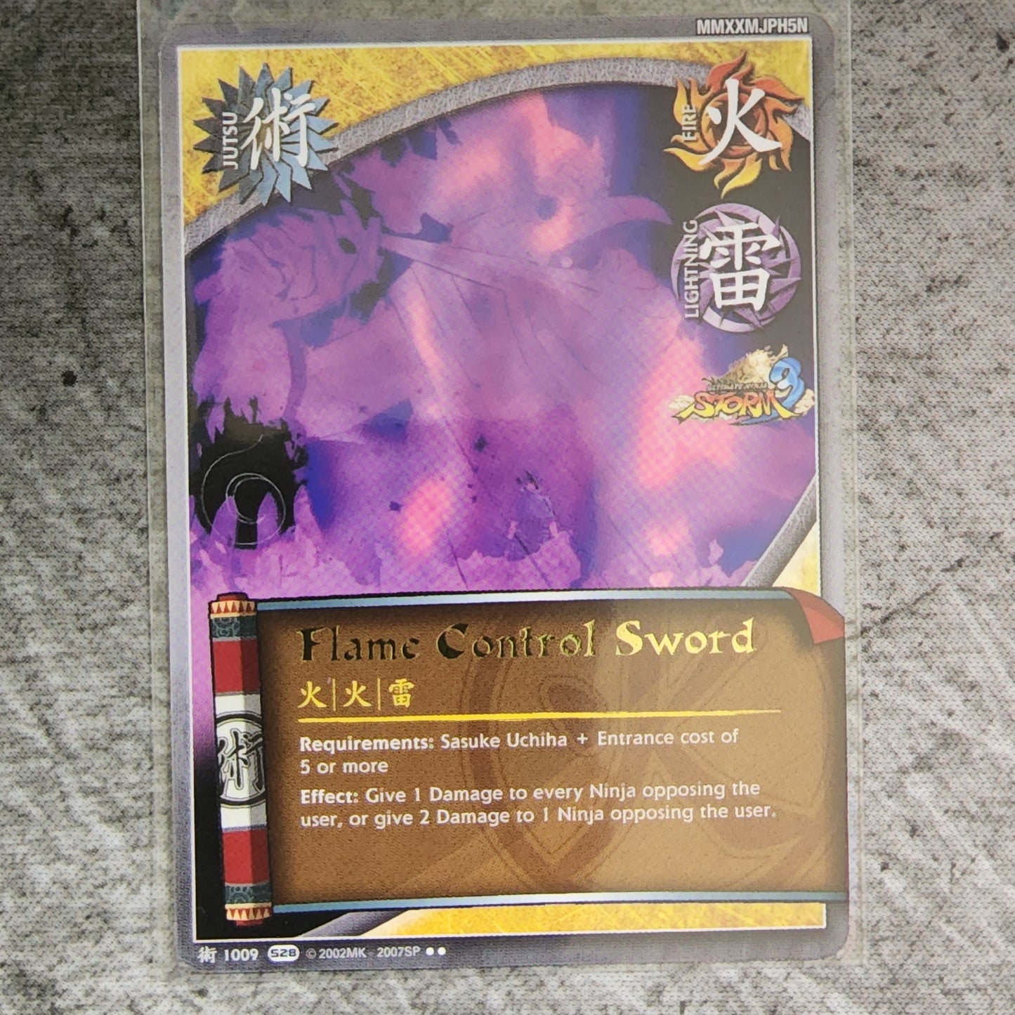 Flame Control Sword Jutsu 1009 Rare S28 Ultimate Ninja Storm 3 Naruto CCG