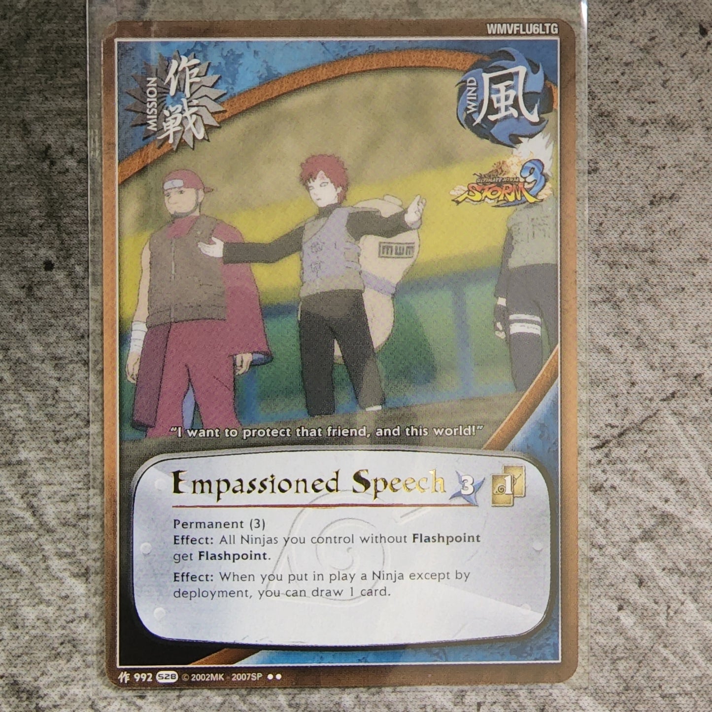 Empassioned Speech Mission 992 Rare S28 Ultimate Ninja Storm 3 Naruto CCG