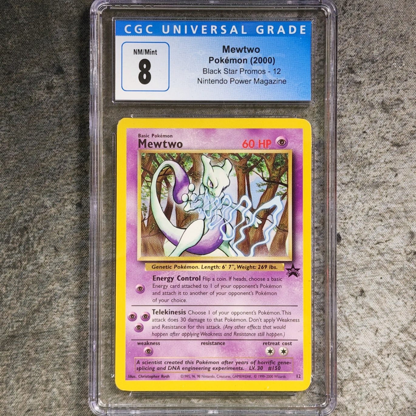 CGC 8 Mewtwo 12 Nintendo Power Magazine Pokemon Black Star Promos