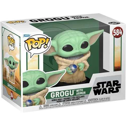 Star Wars: Book of Boba Fett Grogu with Armor Pop! Vinyl Figure