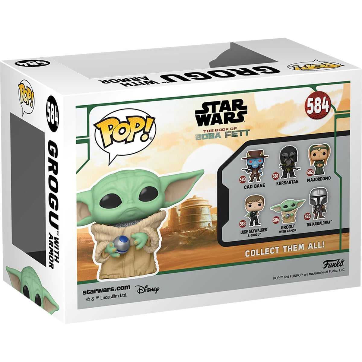 Star Wars: Book of Boba Fett Grogu with Armor Pop! Vinyl Figure