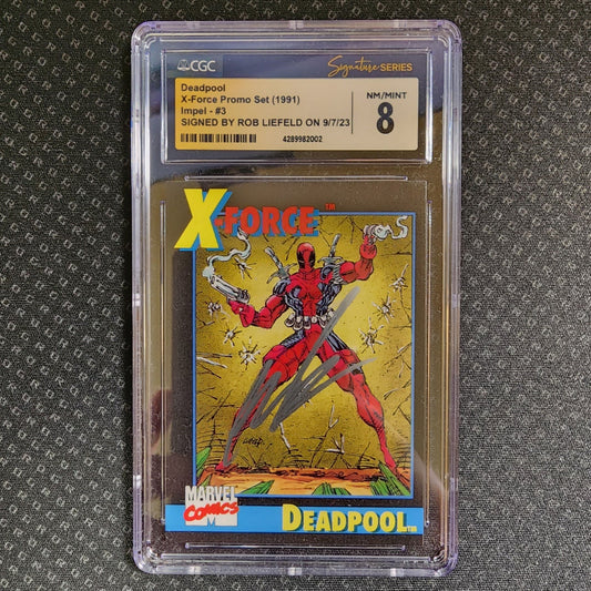 CGC 8 Deadpool X-Force Promo Set #3 signed Rob Liefeld