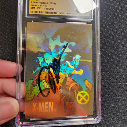 CGC 8.5 X-Men Holo X-Men Series 1 (1992) Impel #XH-5 signed Jim Lee