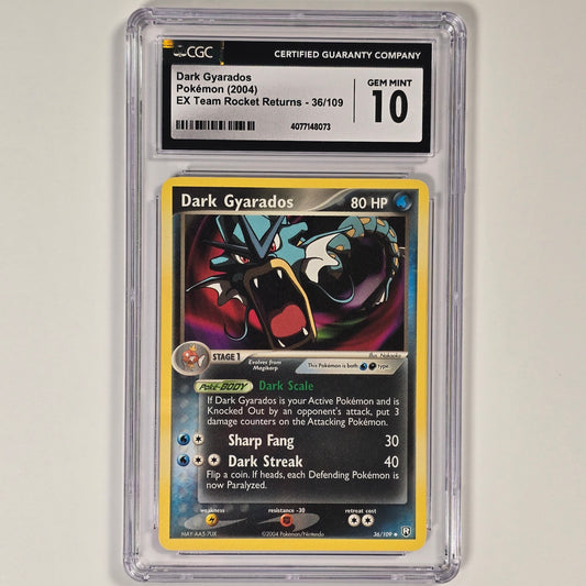 CGC 10 Dark Gyarados 36/109 Uncommon Pokemon EX Team Rocket Returns